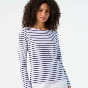 SOL'S Ladies Marine Long Sleeve Striped T-Shirt