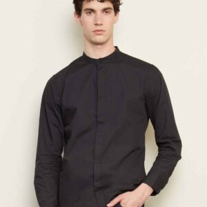 NEOBLU Bart Mao Collar Long Sleeve Poplin Shirt