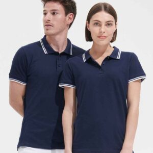 SOL'S Ladies Pasadena Tipped Cotton Piqué Polo Shirt
