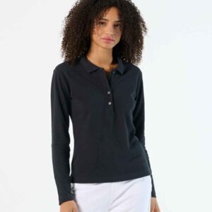 SOL'S Ladies Podium Long Sleeve Cotton Piqué Polo Shirt