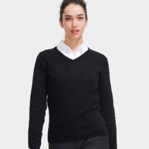 SOL'S Ladies Galaxy Cotton Acrylic V Neck Sweater