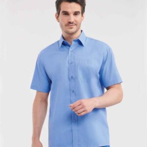 Russell Collection Short Sleeve Easy Care Poplin Shirt