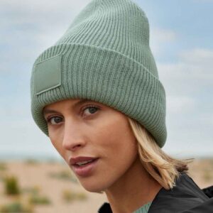 Beechfield Deep Cuff Tonal Patch Beanie