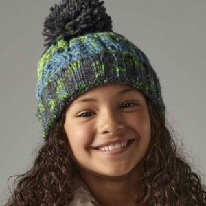 Beechfield Junior Corkscrew Pom Pom Beanie