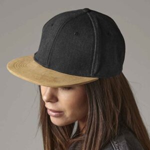 Beechfield Suede Peak Snapback Cap