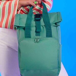 BagBase Recycled Mini Twin Handle Roll-Top Backpack