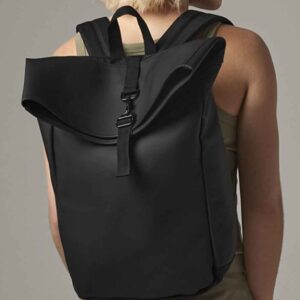 BagBase Matte PU Roll-Top Backpack
