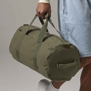 BagBase Vintage Canvas Barrel Bag