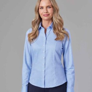 Brook Taverner Ladies Aspen Long Sleeve Oxford Shirt