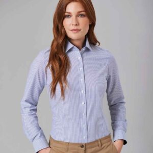 Brook Taverner Ladies Mirabel Long Sleeve Stretch Oxford Shirt
