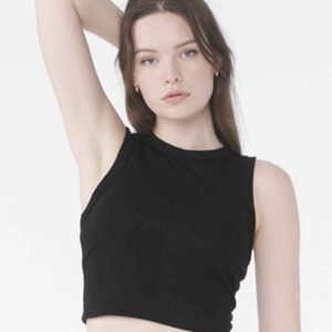 Bella Ladies Micro Rib Muscle Crop Tank Top