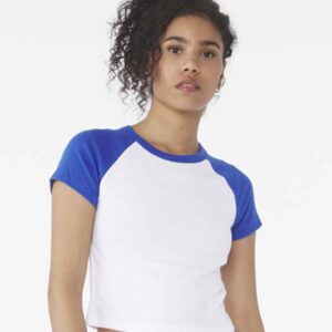 Bella Ladies Micro Rib Raglan Baby T-Shirt