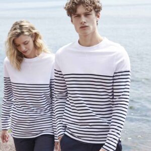 Front Row Unisex Long Sleeve Breton Striped T-Shirt