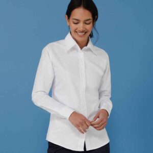 Henbury Ladies Long Sleeve Classic Oxford Shirt