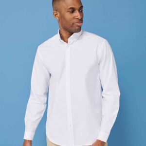 Henbury Modern Long Sleeve Classic Fit Oxford Shirt