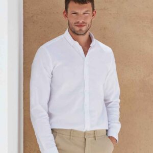 Henbury Modern Long Sleeve Regular Fit Oxford Shirt
