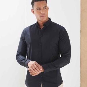 Henbury Modern Long Sleeve Slim Fit Oxford Shirt
