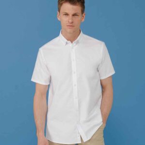 Henbury Modern Short Sleeve Regular Fit Oxford Shirt