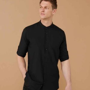 Henbury Mandarin Roll Sleeve Anti-Bac Wicking Shirt