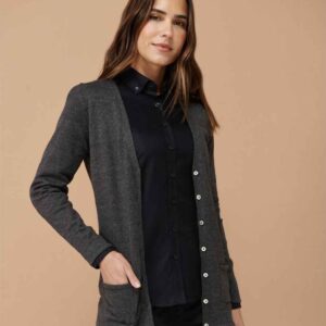 Henbury Ladies Cotton Acrylic V Neck Cardigan