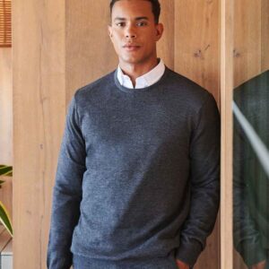 Henbury Lightweight Cotton Acrylic Crew Neck Sweater