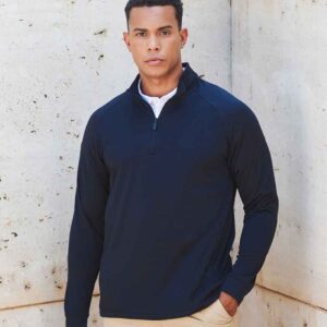 Henbury Zip Neck Wicking Top