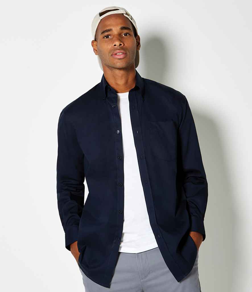 Kustom Kit Premium Long Sleeve Classic Fit Oxford Shirt - Image 2