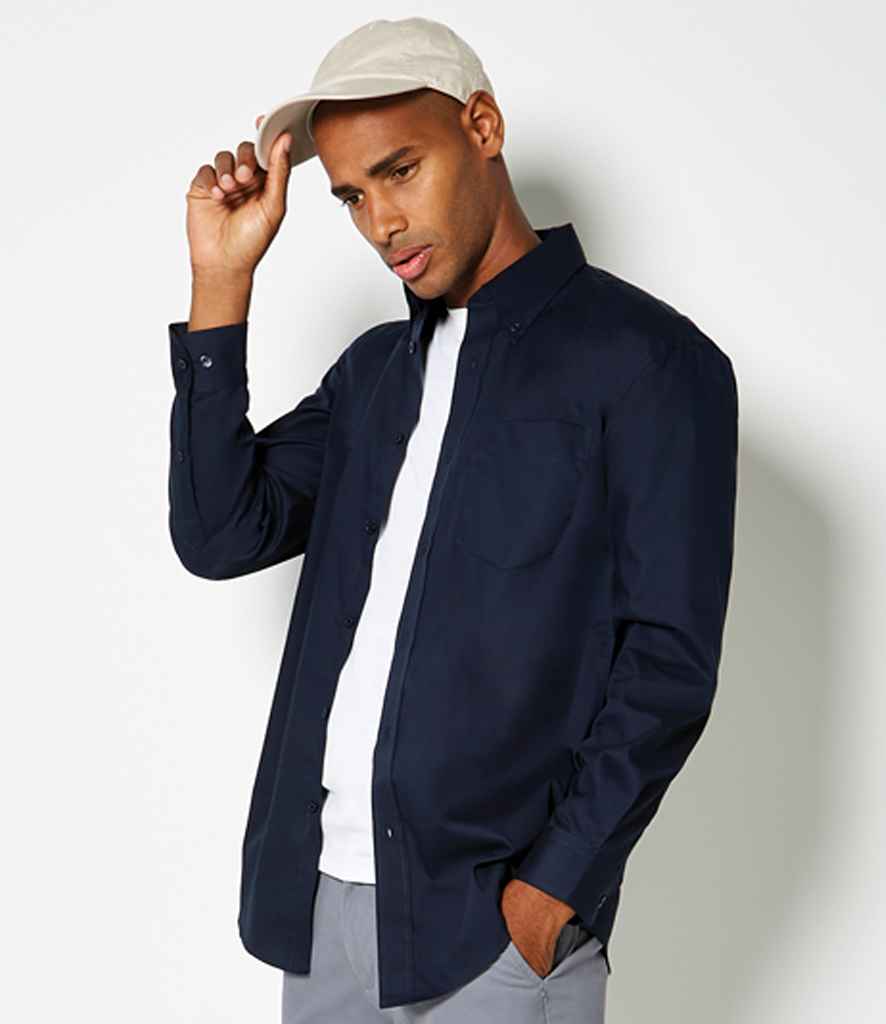 Kustom Kit Premium Long Sleeve Classic Fit Oxford Shirt - Image 3