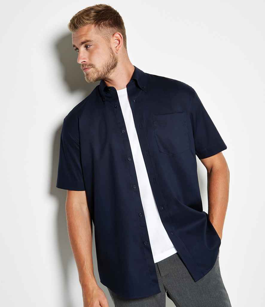 Kustom Kit Premium Short Sleeve Classic Fit Oxford Shirt - Image 2