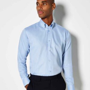 Kustom Kit Long Sleeve Slim Fit Oxford Twill Non-Iron Shirt
