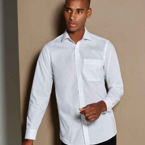 Kustom Kit Long Sleeve Tailored Poplin Shirt