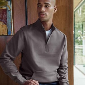 Kustom Kit Regular Fit 1/4 Zip Piqué Sweatshirt