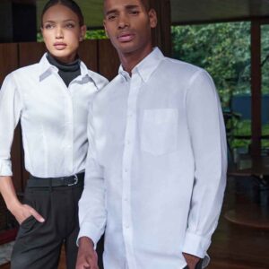 Kustom Kit Long Sleeve Classic Fit Workwear Oxford Shirt