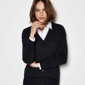Kustom Kit Ladies Arundel Cotton Acrylic V Neck Cardigan