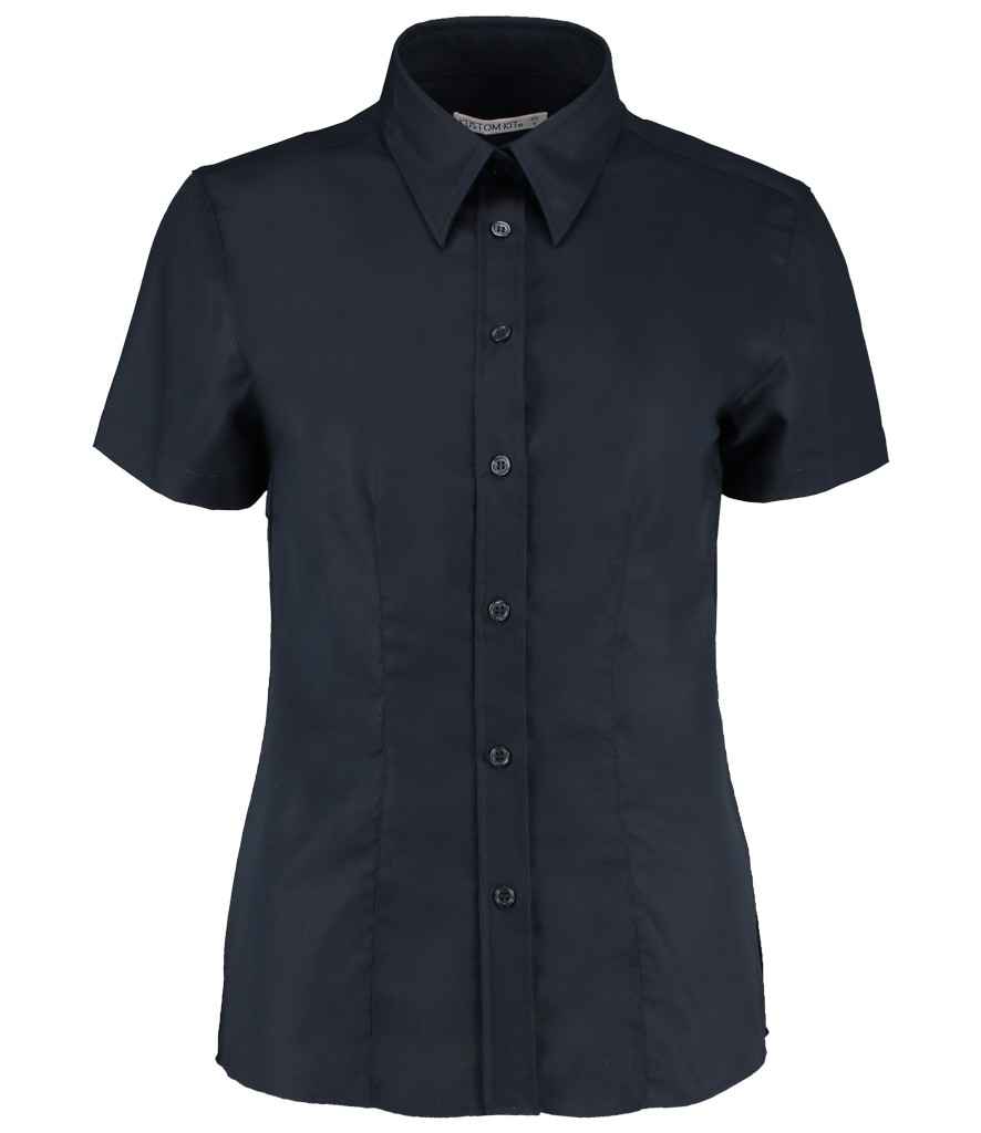 Kustom Kit Ladies Short Sleeve Tailored Workwear Oxford Shirt - Image 5