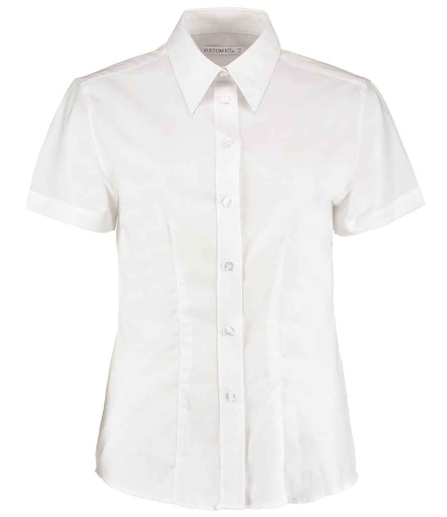 Kustom Kit Ladies Short Sleeve Tailored Workwear Oxford Shirt - Image 3