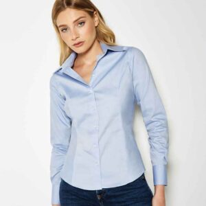 Kustom Kit Ladies Premium Long Sleeve Tailored Oxford Shirt
