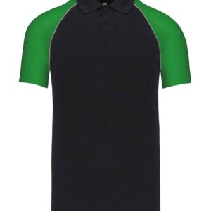 Kariban Baseball Cotton Piqué Polo Shirt