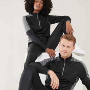 Finden + Hales Contrast Zip Neck Midlayer Top