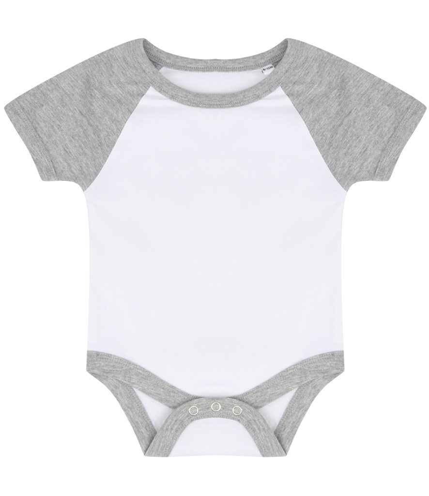 Larkwood Essential Short Sleeve Baby Baseball Bodysuit - Image 2