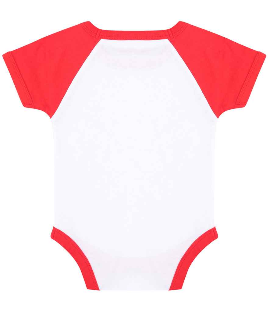 Larkwood Essential Short Sleeve Baby Baseball Bodysuit - Image 7