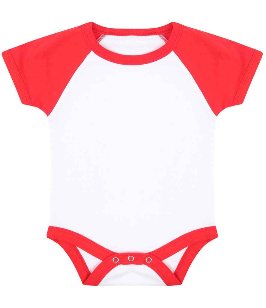 Larkwood Essential Short Sleeve Baby Baseball Bodysuit - Image 4