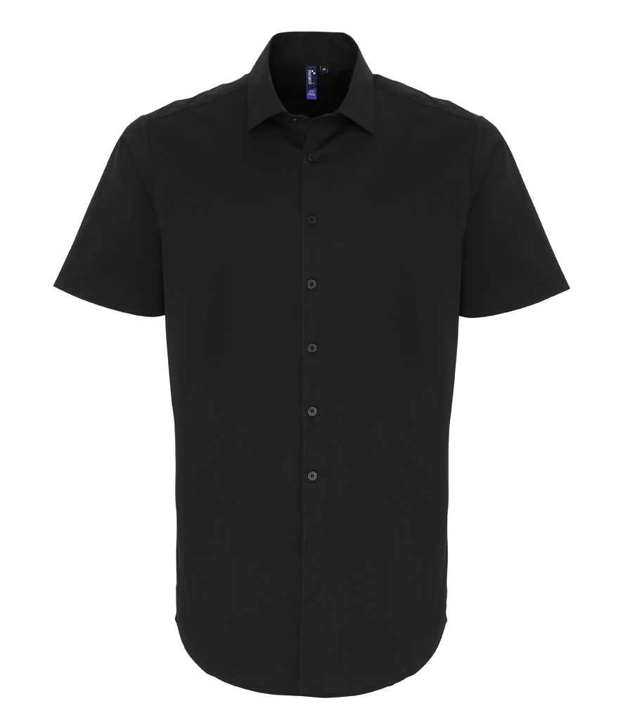 Premier Short Sleeve Stretch Fit Poplin Shirt - Image 2