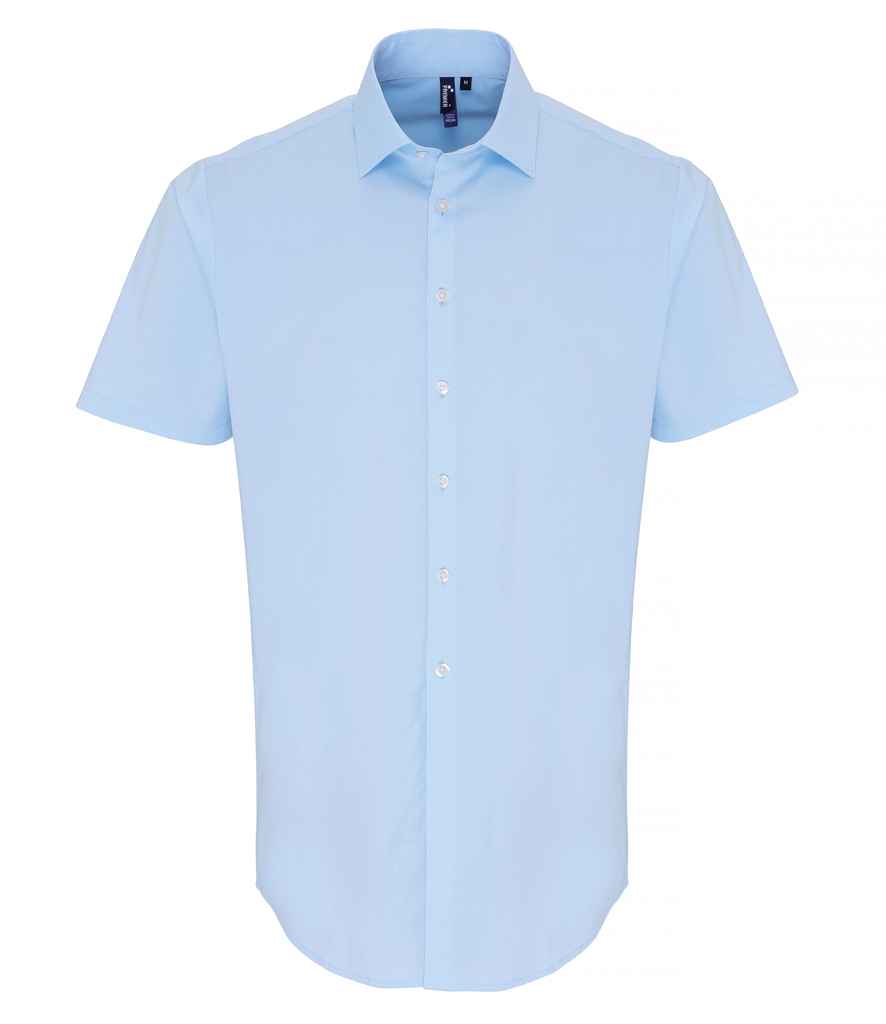 Premier Short Sleeve Stretch Fit Poplin Shirt - Image 4