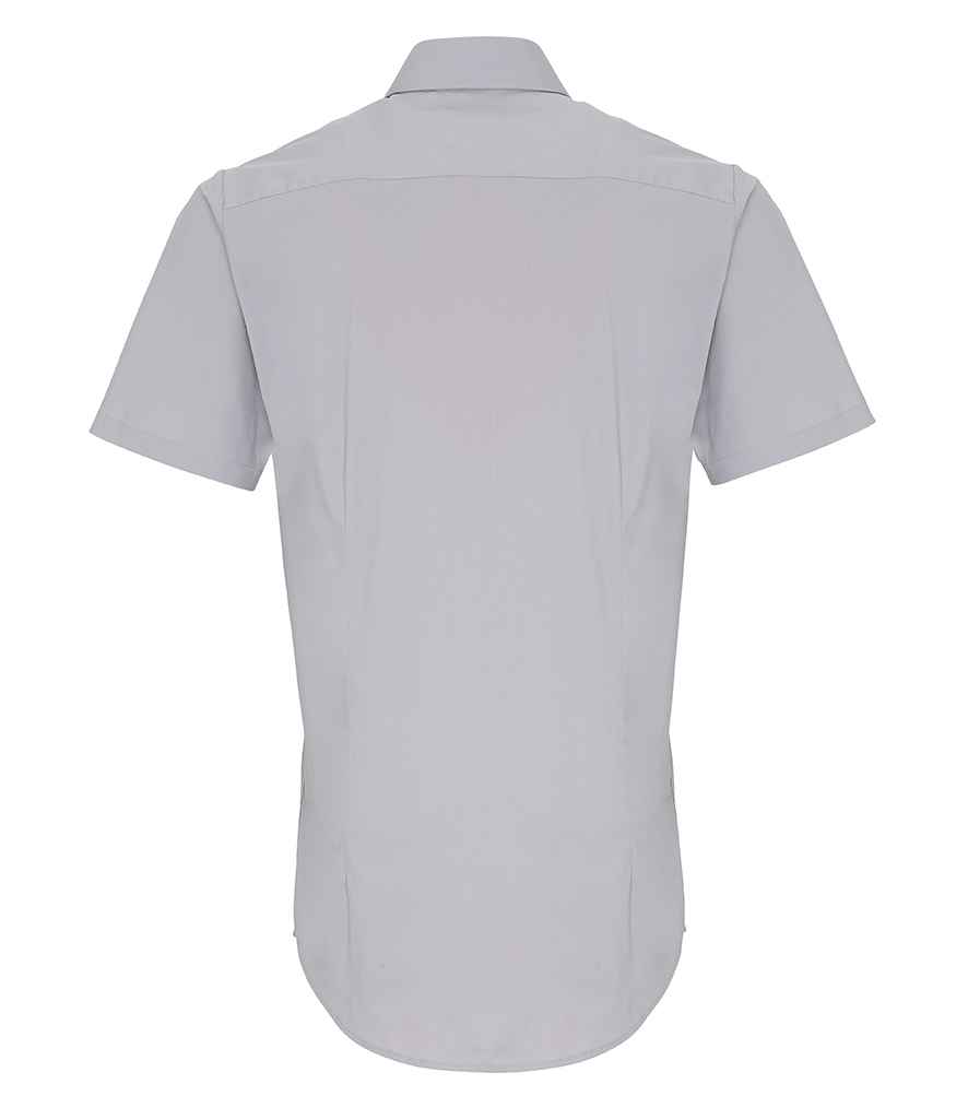 Premier Short Sleeve Stretch Fit Poplin Shirt - Image 9