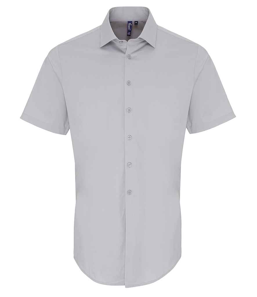 Premier Short Sleeve Stretch Fit Poplin Shirt - Image 5