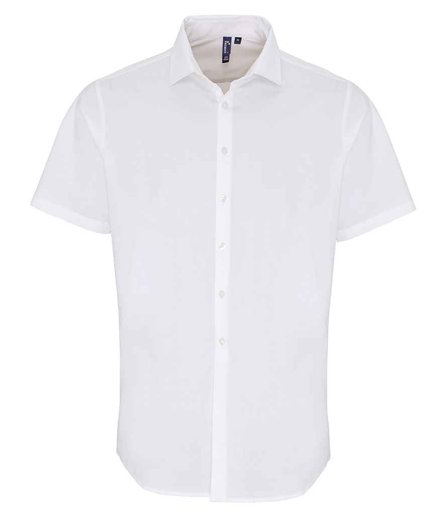 Premier Short Sleeve Stretch Fit Poplin Shirt - Image 3