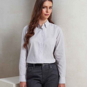 Premier Ladies Maxton Check Long Sleeve Shirt