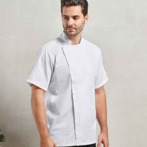Premier Short Sleeve Zipped Chef's Jacket