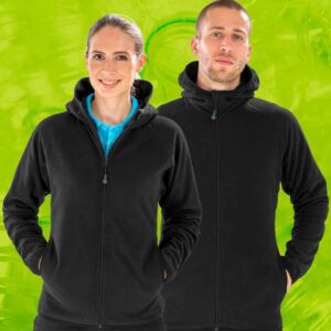 Result Genuine Recycled Hooded Micro Fleece Jacket